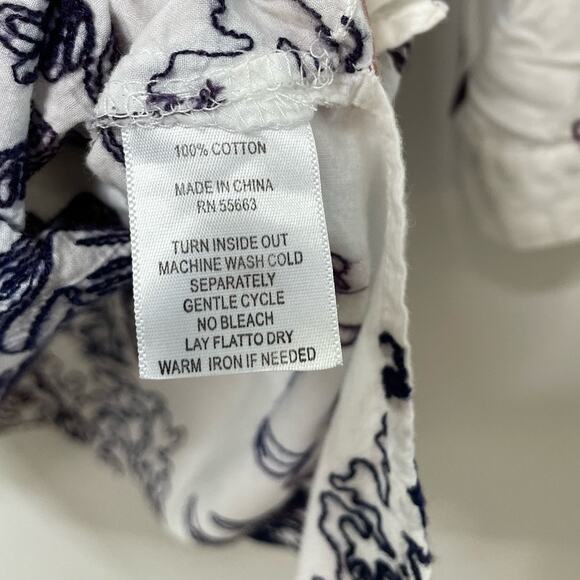 For Cynthia Beach Wear Cover Up‎ Plus 1X Embroidered Cotton Floral Pool Resort - Picture 7 of 11